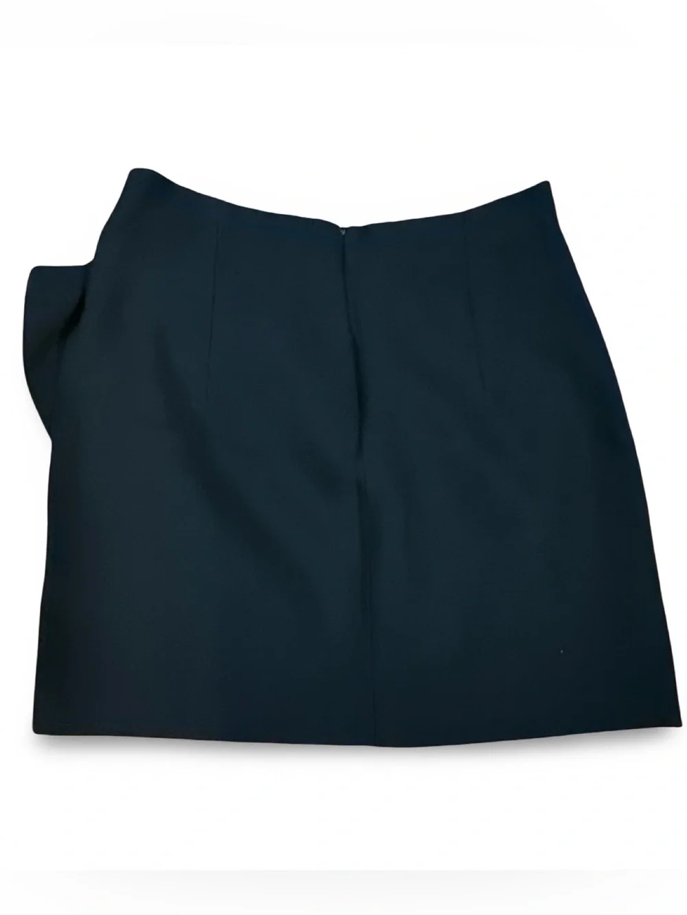 Zara‎ Woman Black Wrap Mini Skirt W/Ring Detail, S